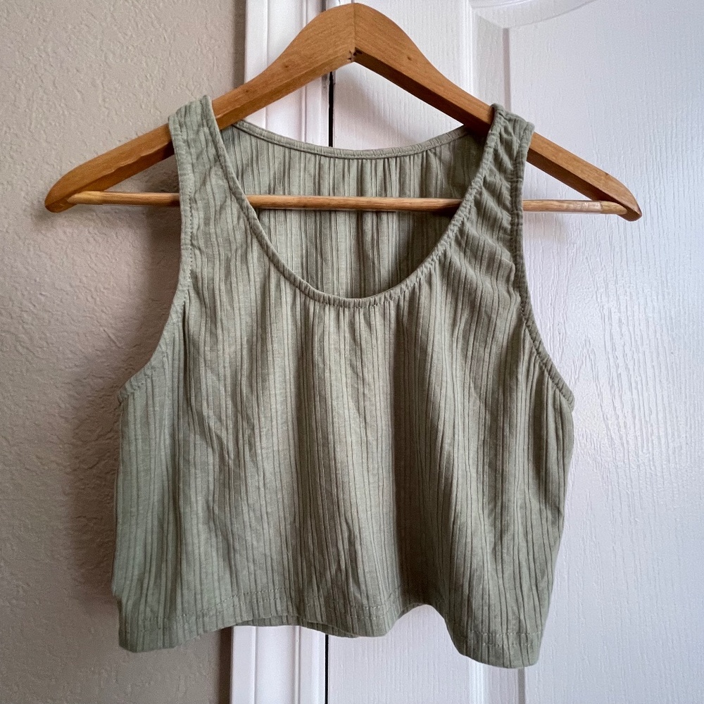 Olive Crop Tank